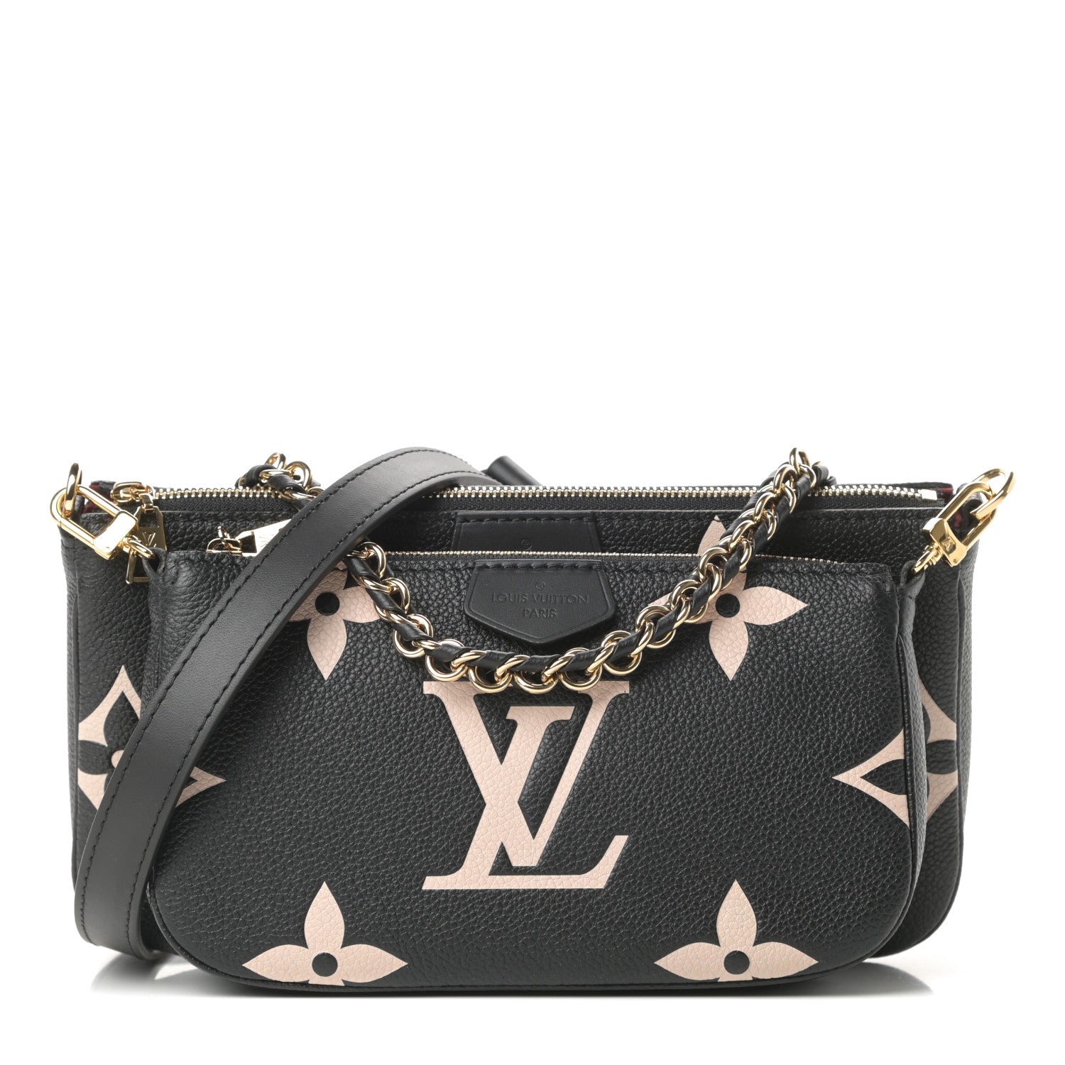 Louis Vuitton Empreinte Monogram Giant Multi Pochette Accessories Black Beige 1 of 11