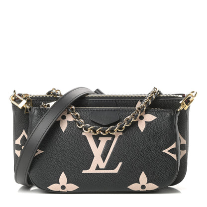 Louis Vuitton Empreinte Monogram Giant Multi Pochette Accessories Black Beige 1 of 11