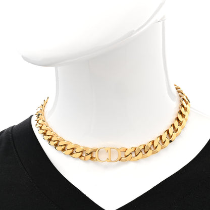 Christian Dior Metal Danseuse Etoile Chain Choker Necklace Gold 2 of 9