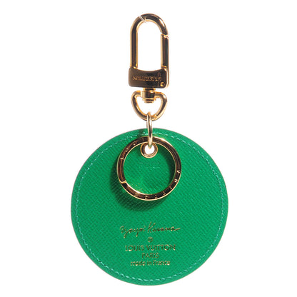 Louis Vuitton Monogram Kusama Pumpkin Dots Key Ring Green 2 of 7
