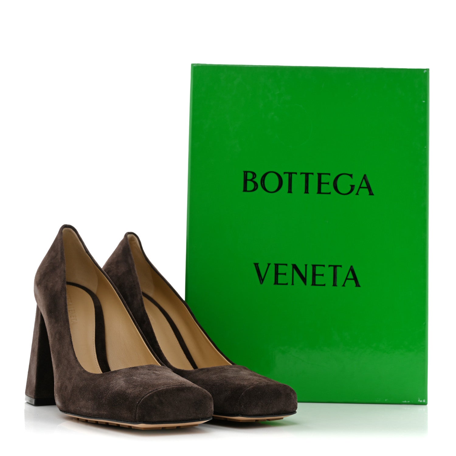 Bottega Veneta Rough Suede Tower Pump 90mm Mule Pumps 39.5 Fondant 10 of 10
