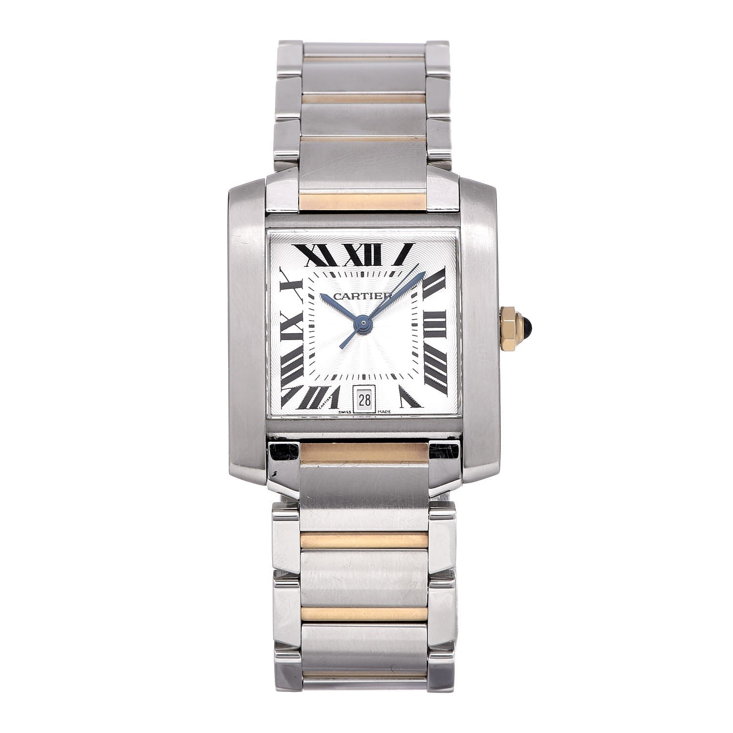Cartier Stainless Steel 18K Yellow Gold 28mm Tank Francaise Automatic Watch 1 of 7