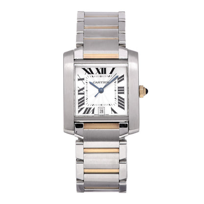 Cartier Stainless Steel 18K Yellow Gold 28mm Tank Francaise Automatic Watch 1 of 7