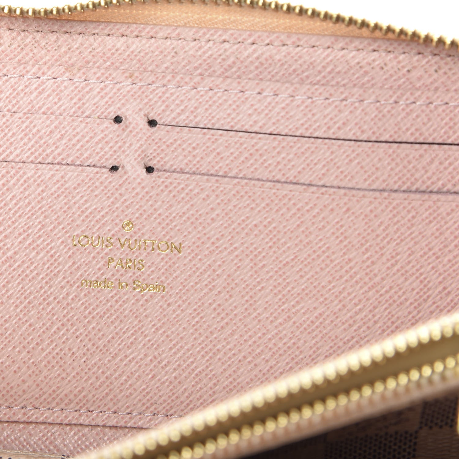 Louis Vuitton Damier Azur Clemence Wallet Rose Ballerine 6 of 9