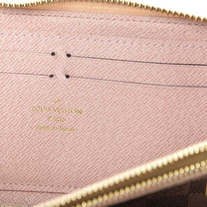 Louis Vuitton Damier Azur Clemence Wallet Rose Ballerine 6 of 9