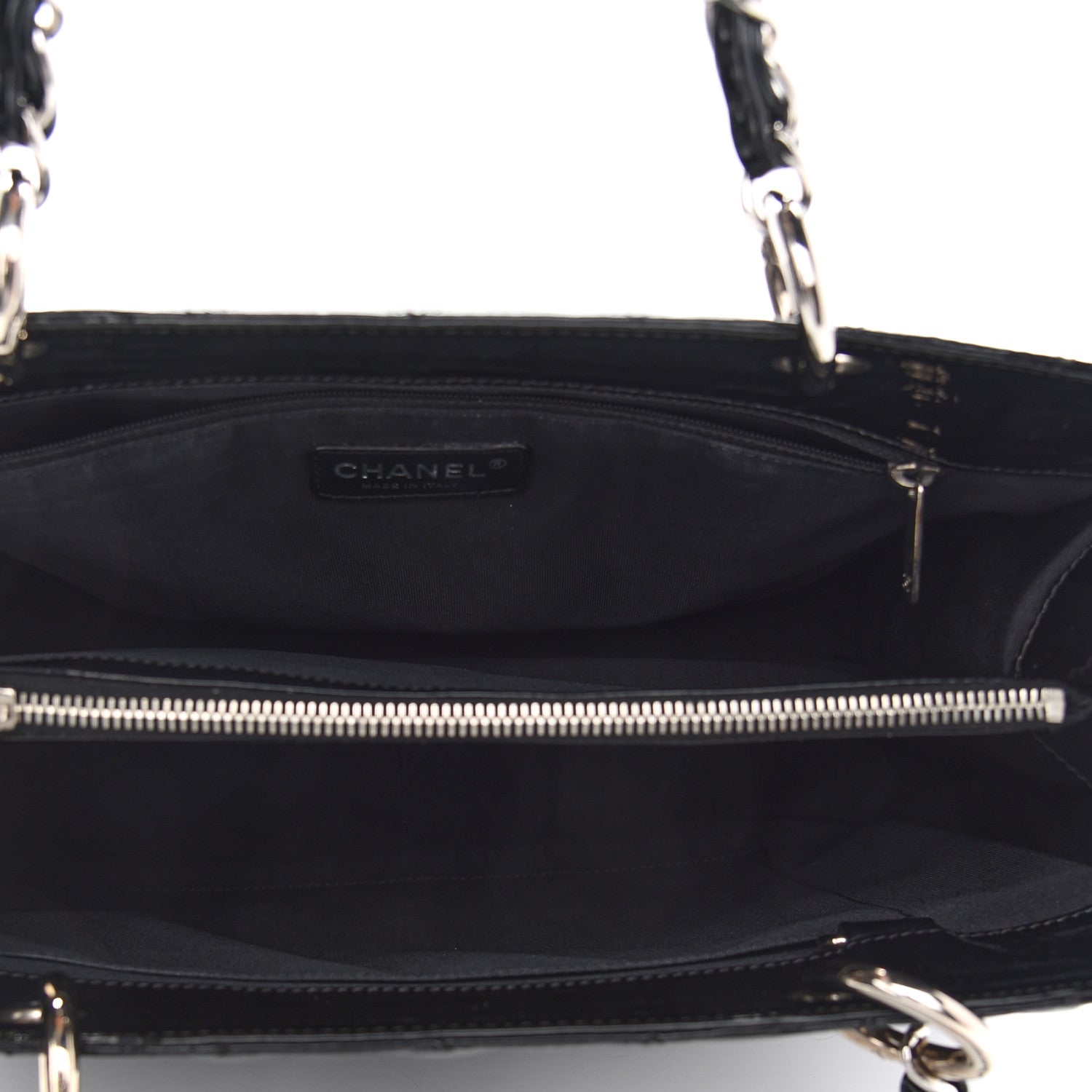 Chanel Patent Grand Shopping Tote GST Black 5 of 10
