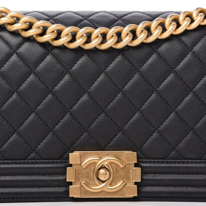Chanel Caviar Quilted Medium Boy Flap Black 10 of 11