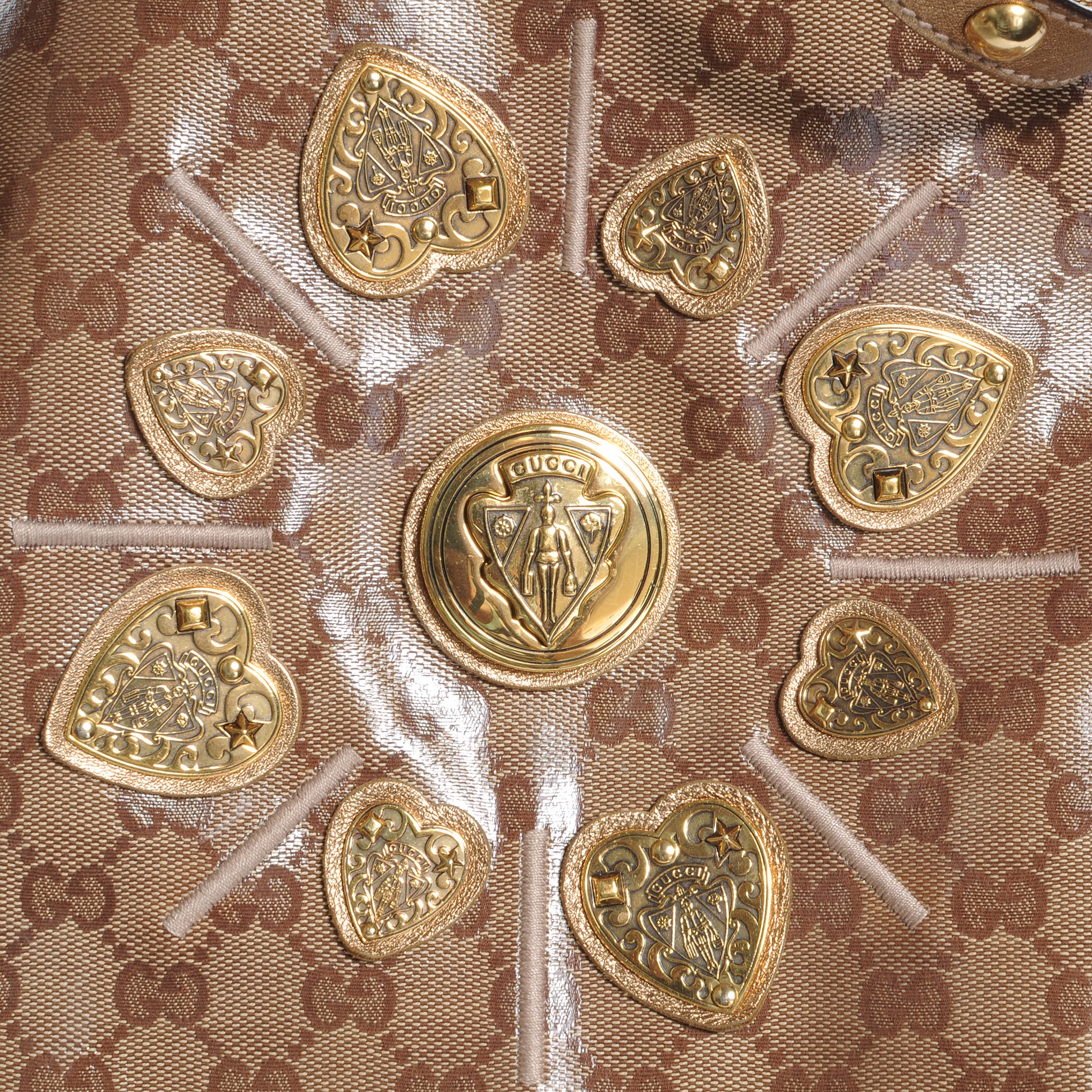 Gucci Crystal Monogram Studded Irina Tote 6 of 9