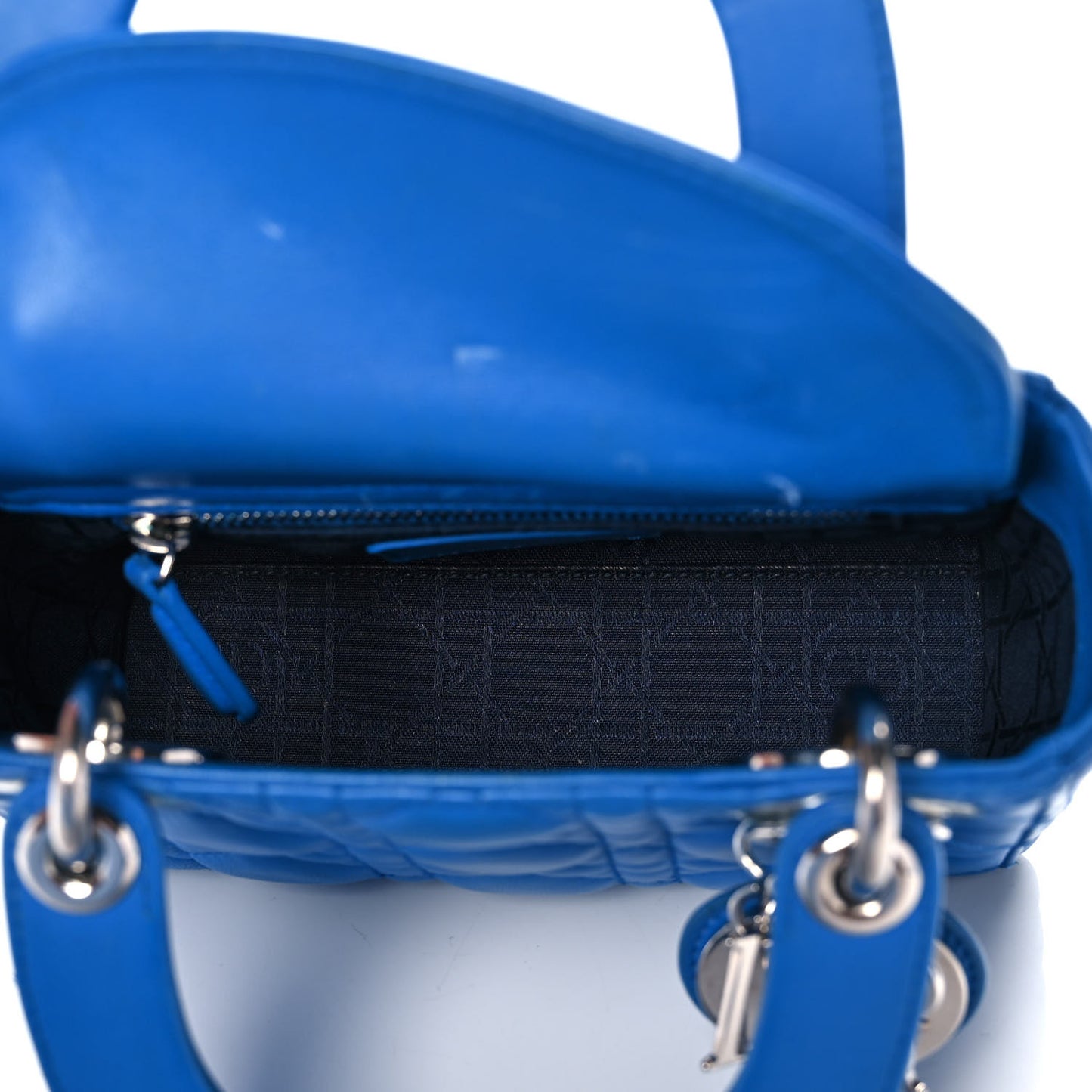 Lambskin Cannage Mini Lady Dior Blue