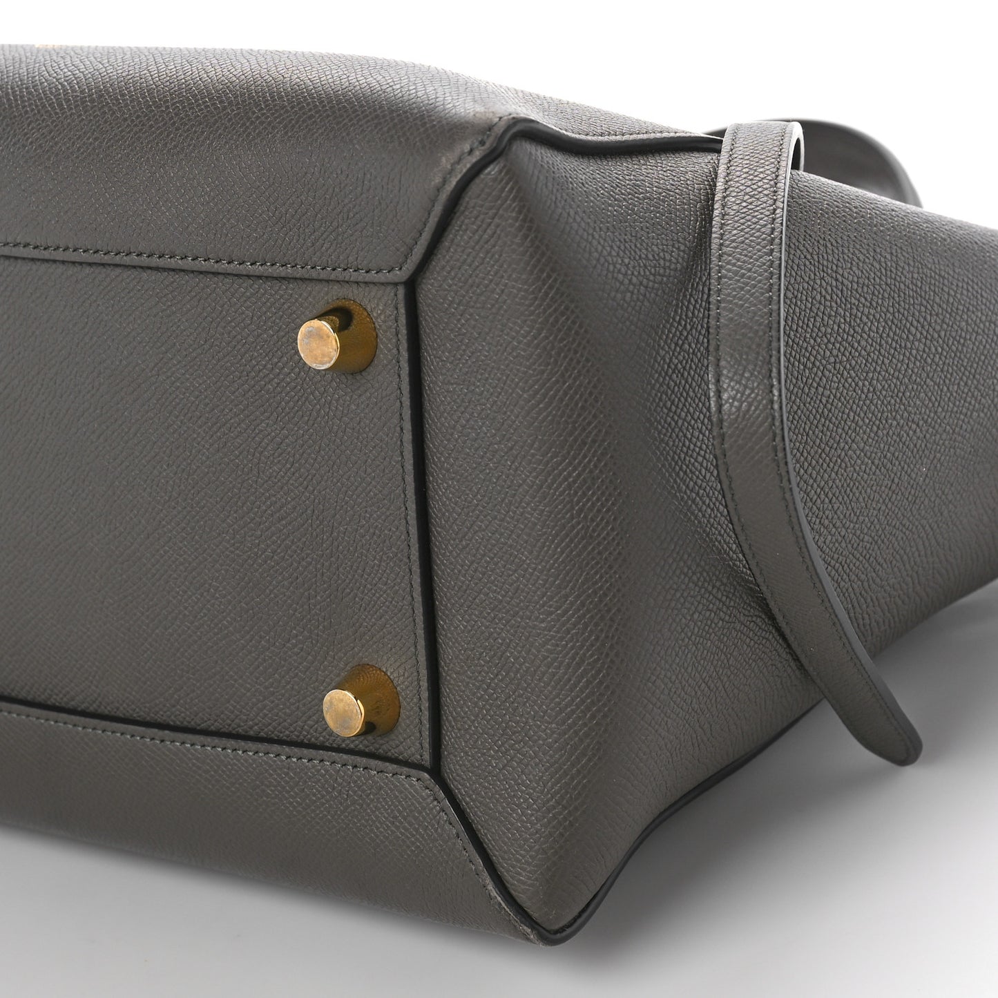 Grained Calfskin Small Belt Bag Grey