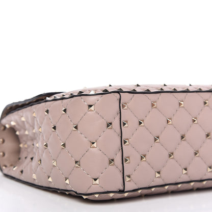Valentino Garavani Nappa Large Rockstud Spike Shoulder Bag Poudre 6 of 9