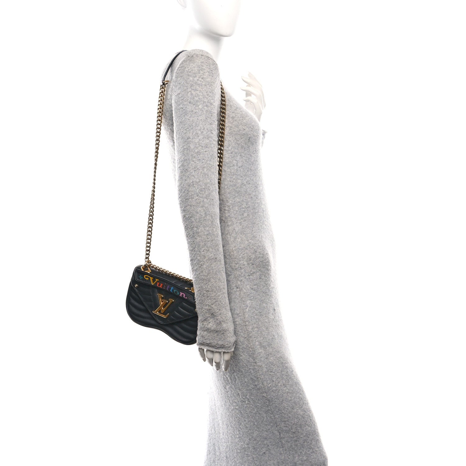 Louis Vuitton Calfskin New Wave Chain PM Black 2 of 9