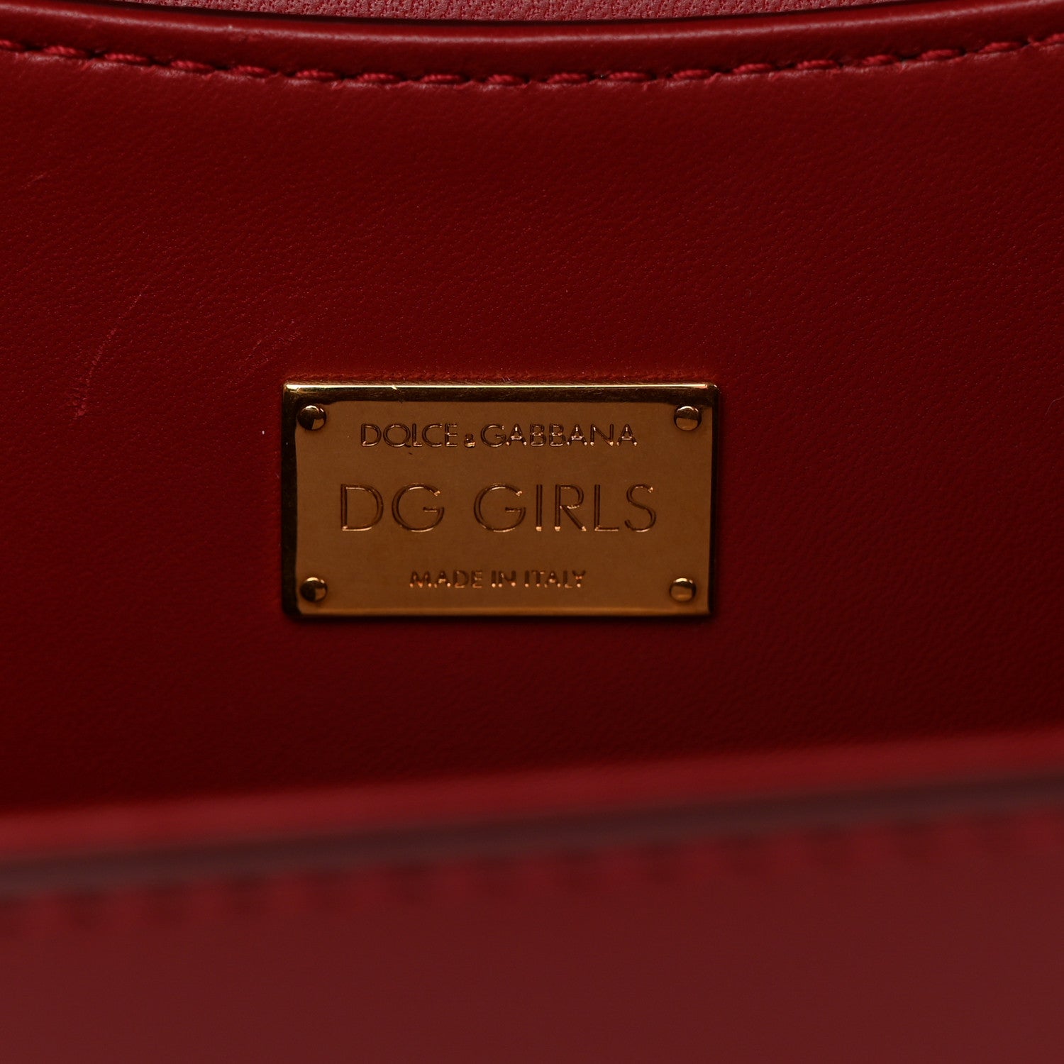 Dolce & Gabbana Nappa DG Girls Shoulder Bag Red 6 of 14