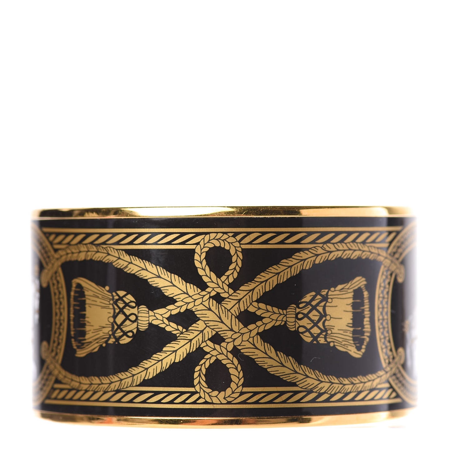 Enamel Printed Grand Apparat Extra Wide Bracelet 65 Black