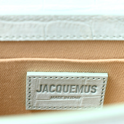 Jacquemus Nubuck Crocodile Embossed Le Chiquito Long Light Green 6 of 12