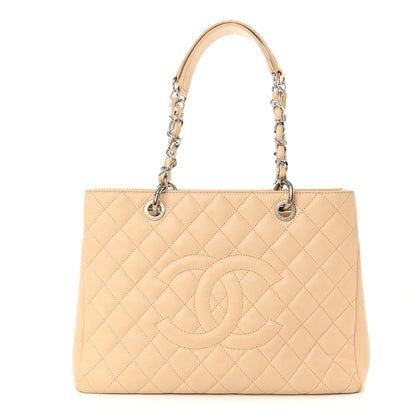 Chanel Caviar Quilted Grand Shopping Tote GST Beige Clair 1 of 16