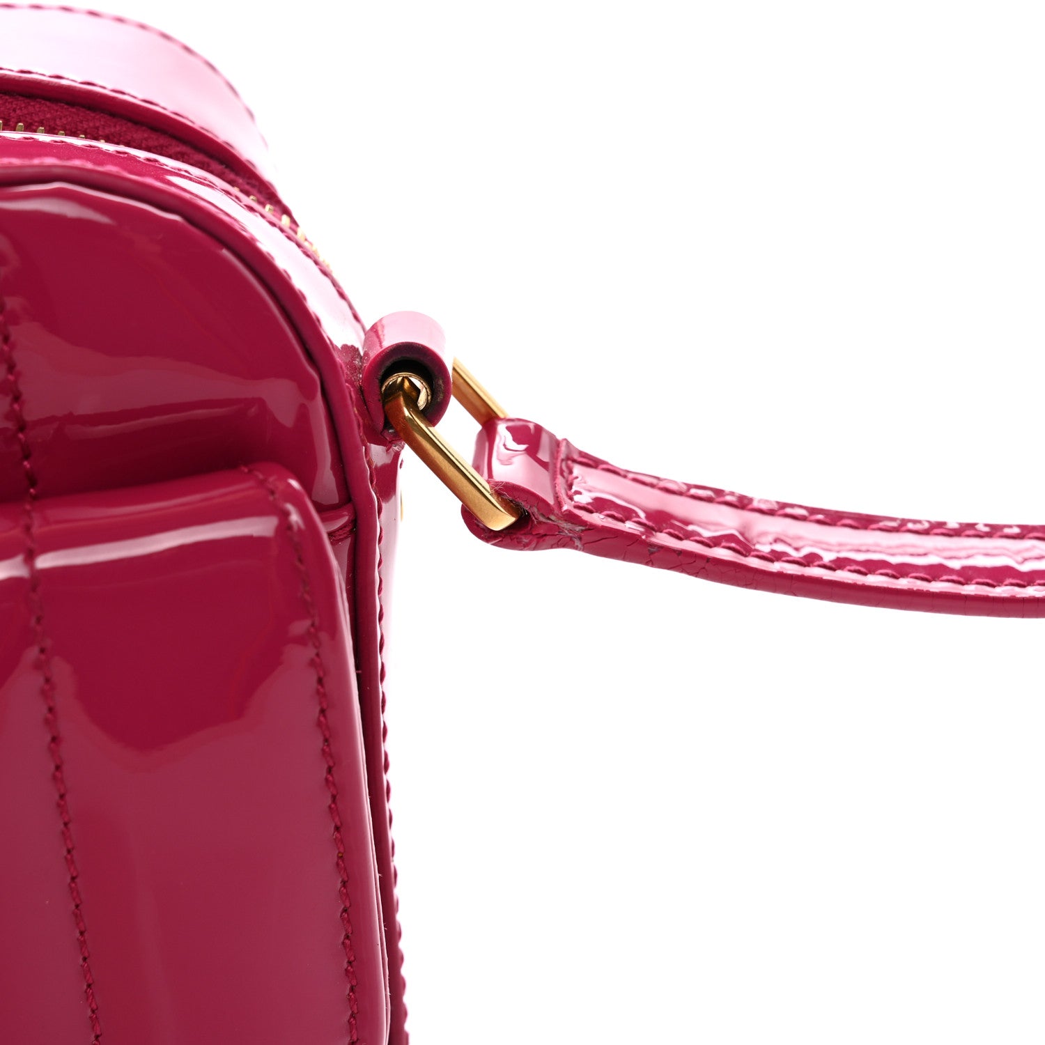 Saint Laurent Patent Matelasse Monogram Toy Vicky Camera Bag Freesia 14 of 15