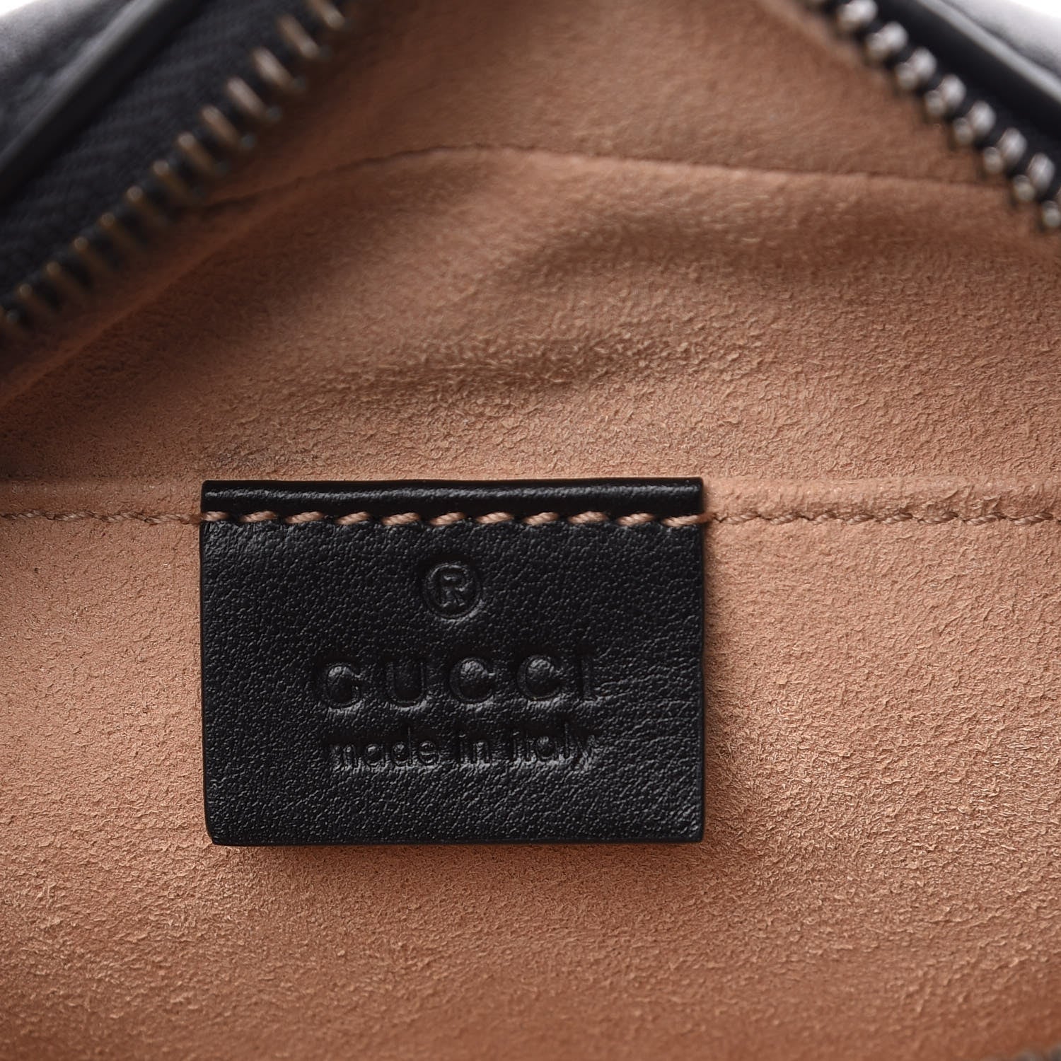 Gucci Calfskin Matelasse Mini GG Marmont Chain Shoulder Bag Black 5 of 9
