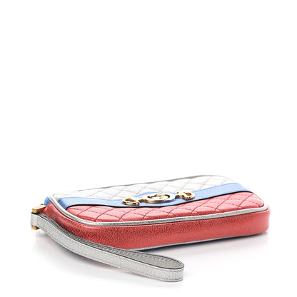 Gucci Laminated Nappa Trapuntata Zumi iPhone Case Rosso Marine Argento 3 of 7