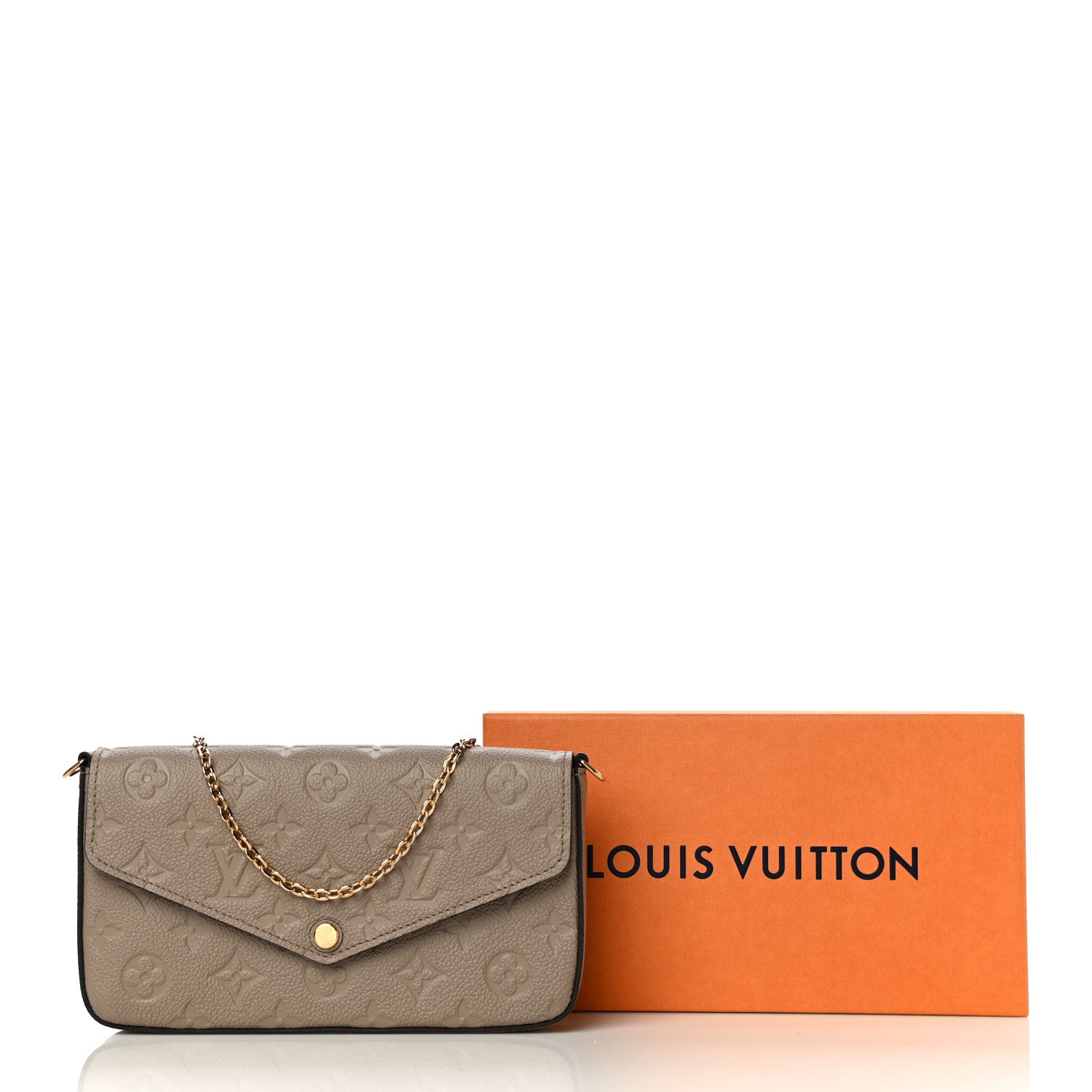 Louis Vuitton Empreinte Pochette Felicie Chain Wallet Tourterelle 10 of 10
