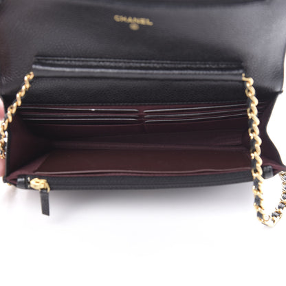 Chanel Caviar Quilted Wallet On Chain WOC Black 5 of 12