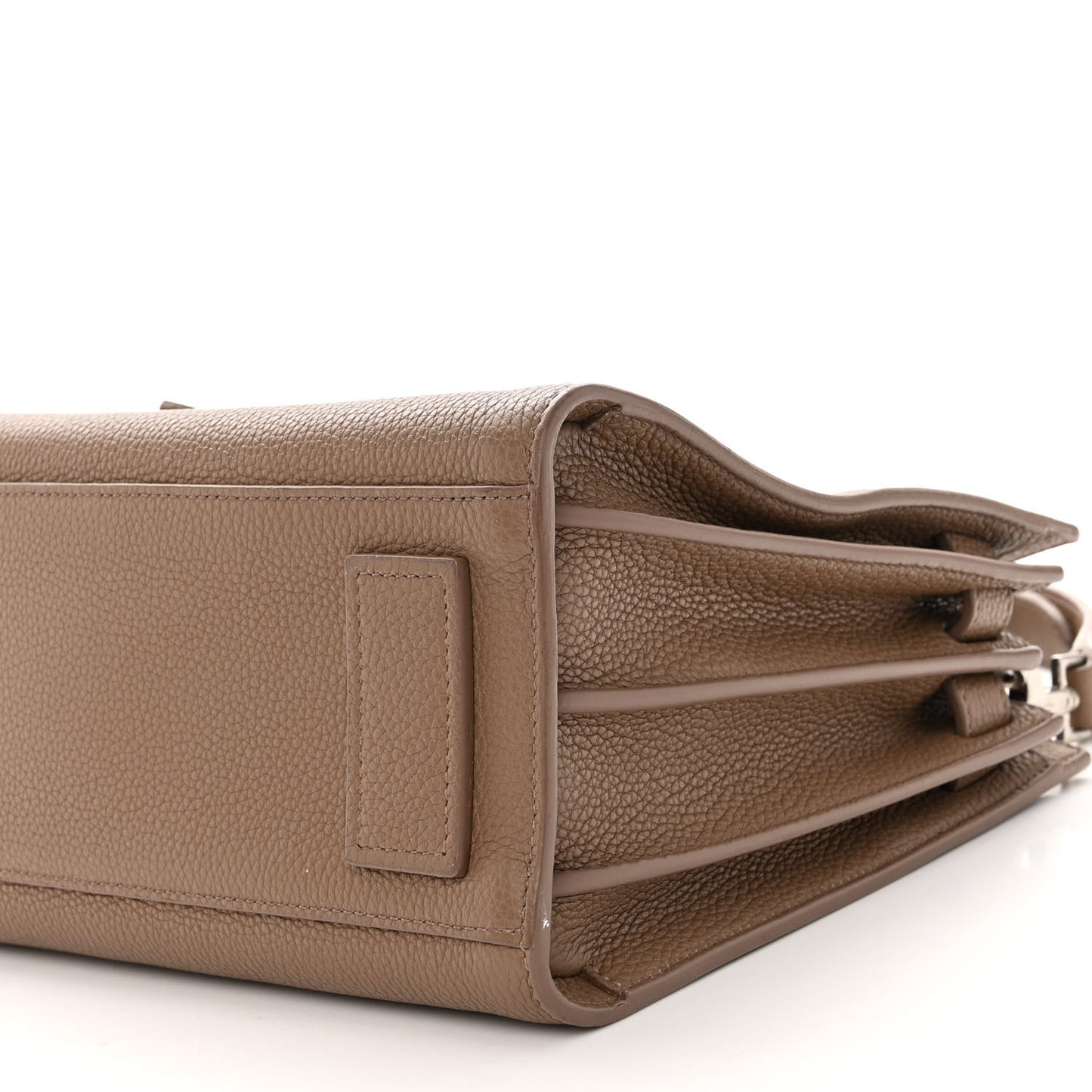 Grained Calfskin Baby Sac De Jour Souple Taupe