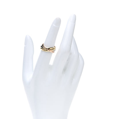 Cartier 18K Pink Yellow White Gold Five Band Les Must De Cartier Trinity Ring 52 6 2 of 5