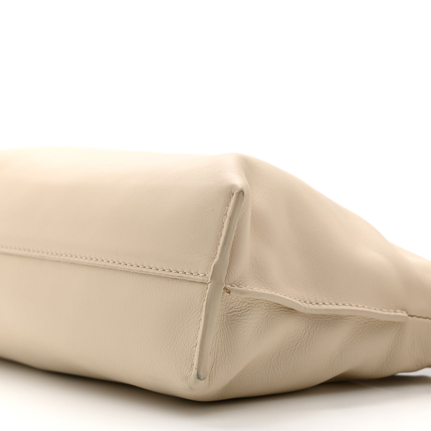 Calfskin Mini Flamenco Knot Clutch Angora