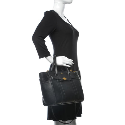 Mulberry Classic Grain Small Bayswater Zip Tote Black 2 of 14