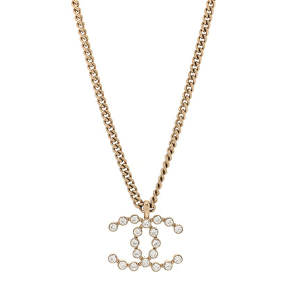 Chanel Crystal CC Necklace Gold 3 of 5