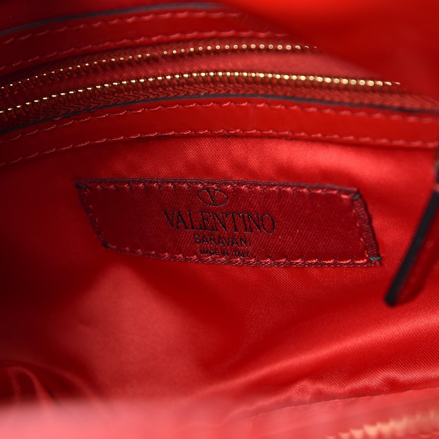 Valentino Garavani Patent Lacca Mini Nuage Bow Hobo Red 6 of 9
