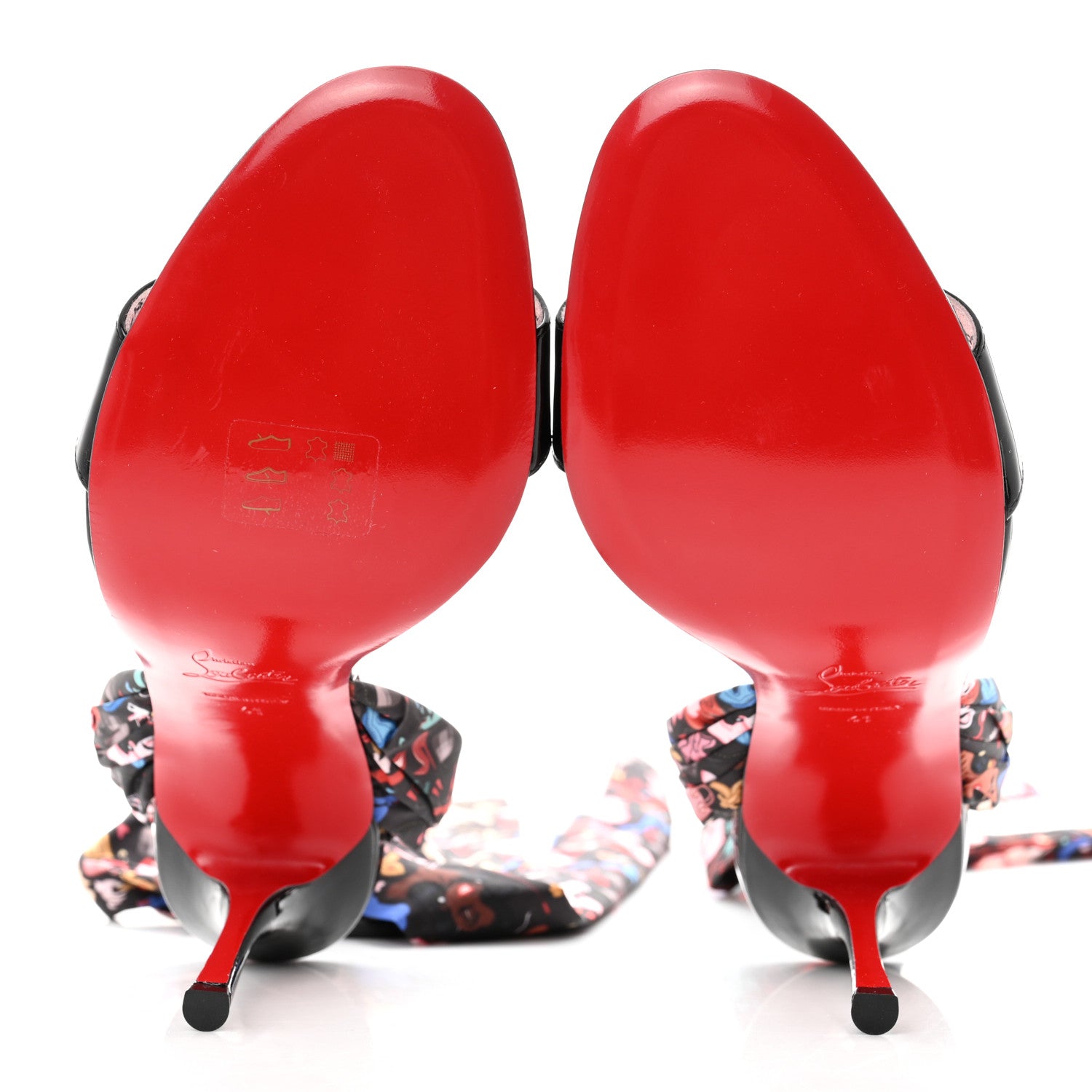 Christian Louboutin Patent Satin Fetish Du Desert 100 Sandal 41 Black 5 of 10