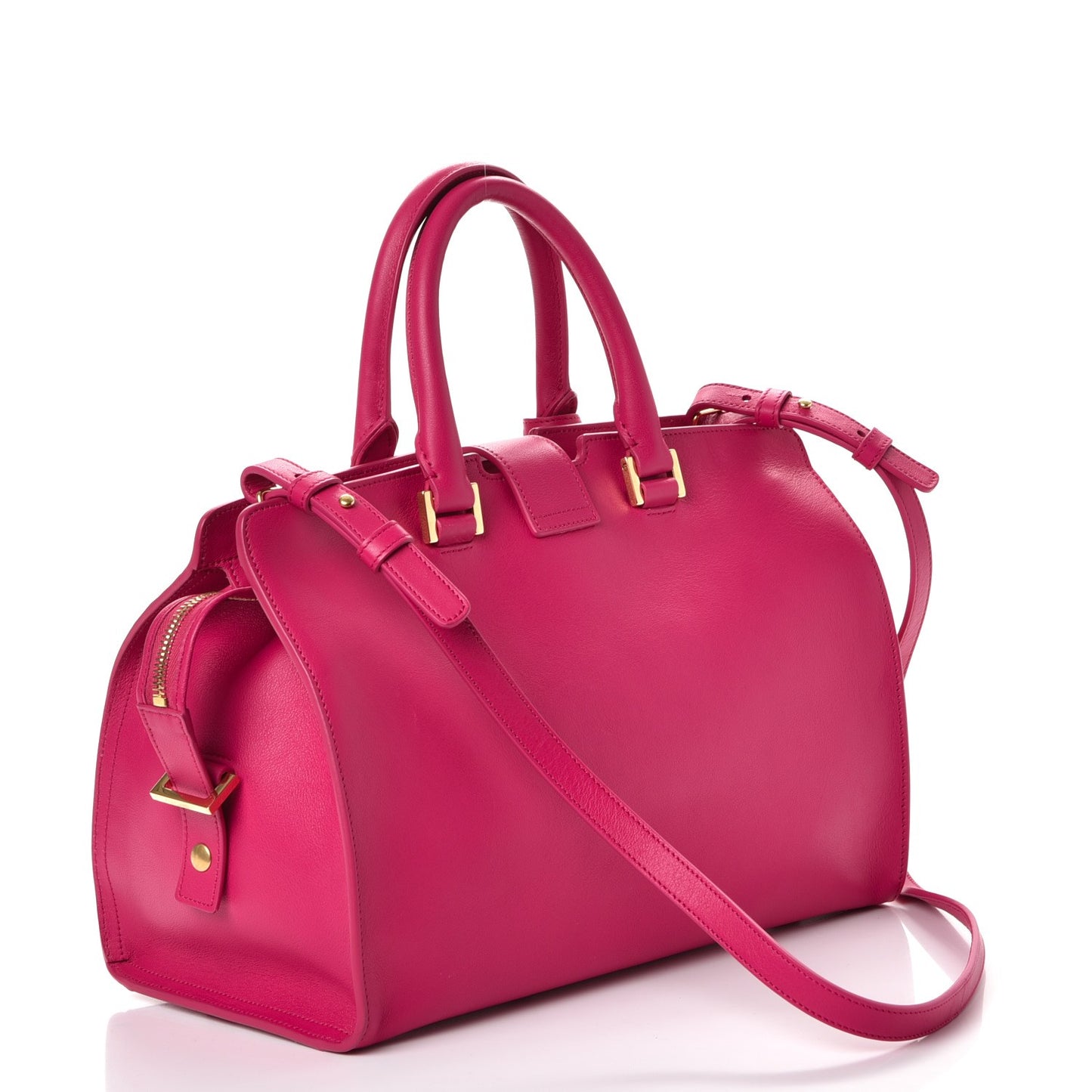 Calfskin Small Monogram Cabas Fuchsia
