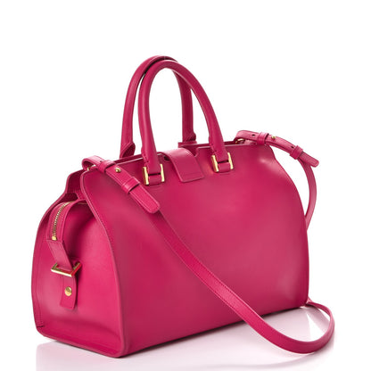 Saint Laurent Calfskin Small Monogram Cabas Fuchsia 3 of 7