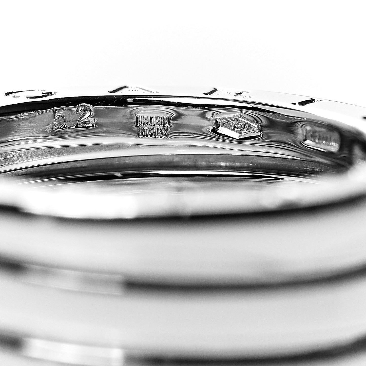 18K White Gold B.Zero1 Four-Band Ring 52 6