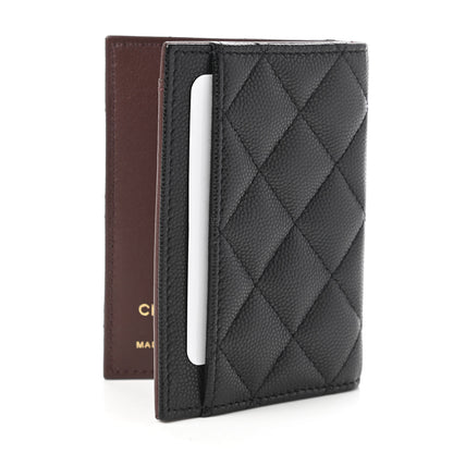 Chanel Caviar Quilted Card Holder Wallet Black 3 of 11