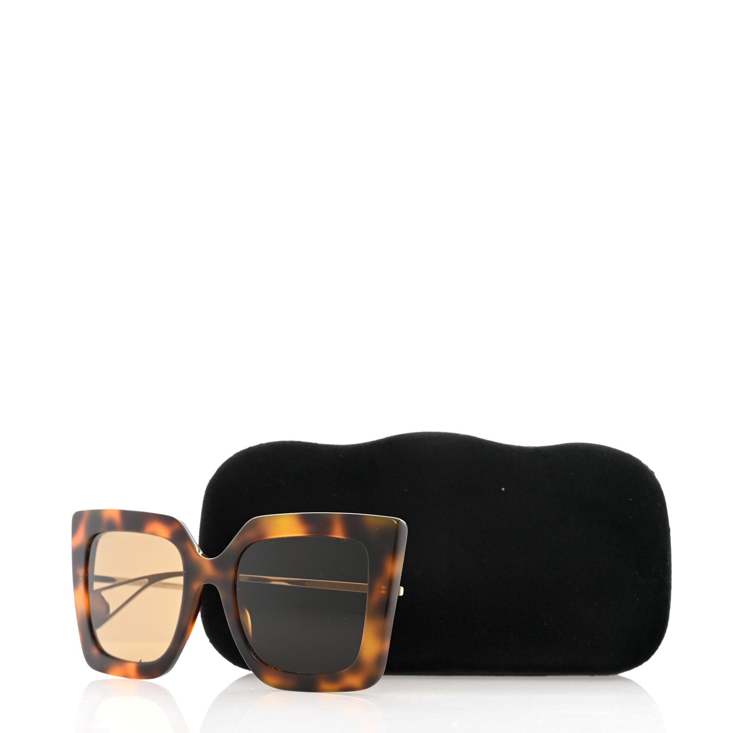 Gucci Acetate Oversize Square Frame GG0435S Sunglasses Havana 7 of 7