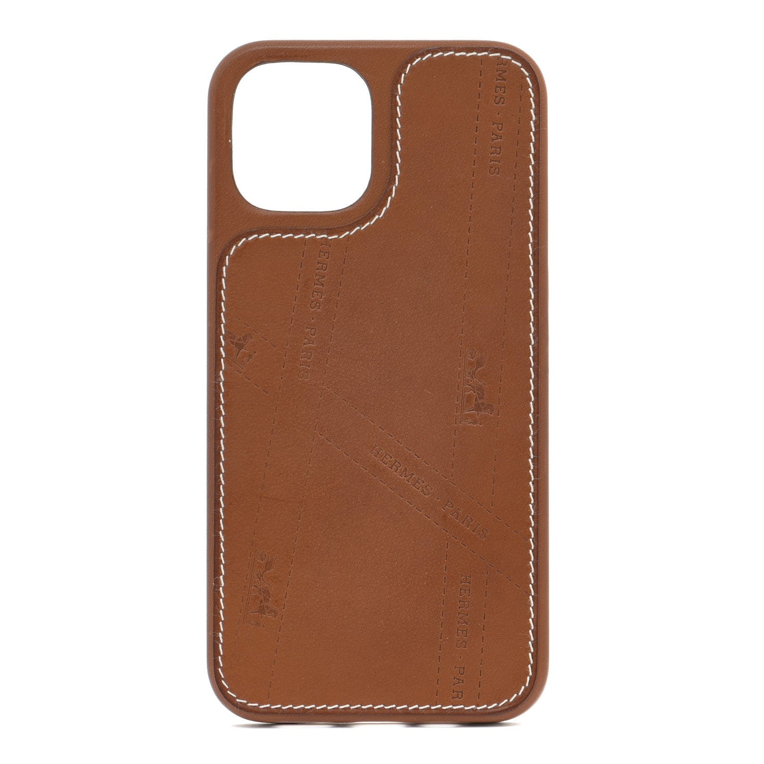 Hermes Barenia Bolduc iPhone 12/12 Pro Case Fauve 1 of 10