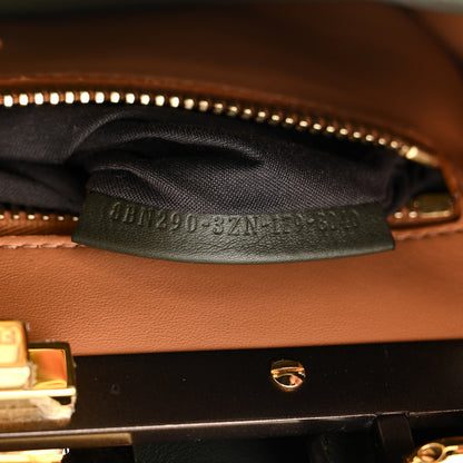 Fendi Vitello Seta Shiny Nappa Medium Peekaboo Iconic Satchel Verde Prato Makeup 8 of 18