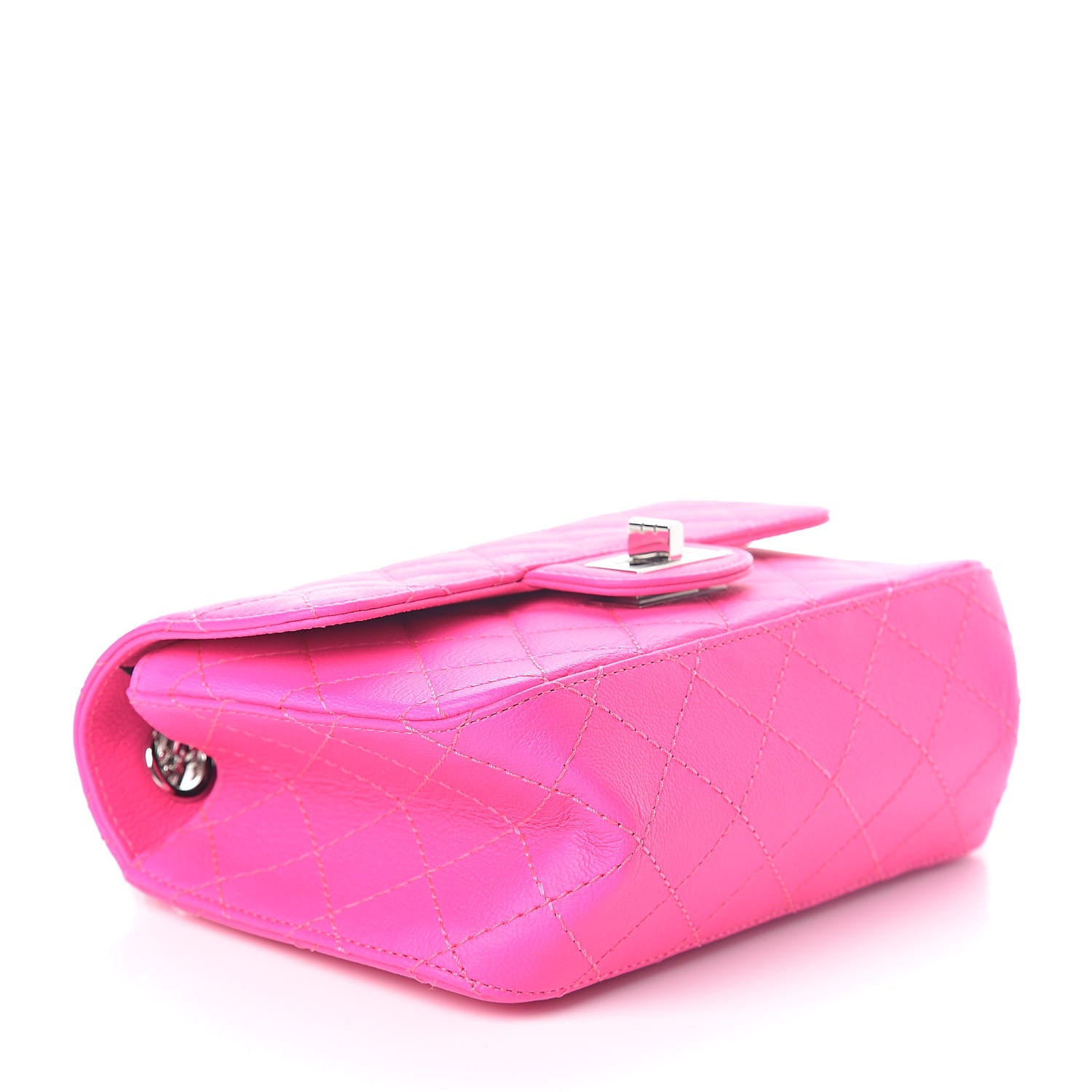 Chanel Goatskin Quilted 2.55 Reissue Mini Flap Fluorescent Pink 4 of 10