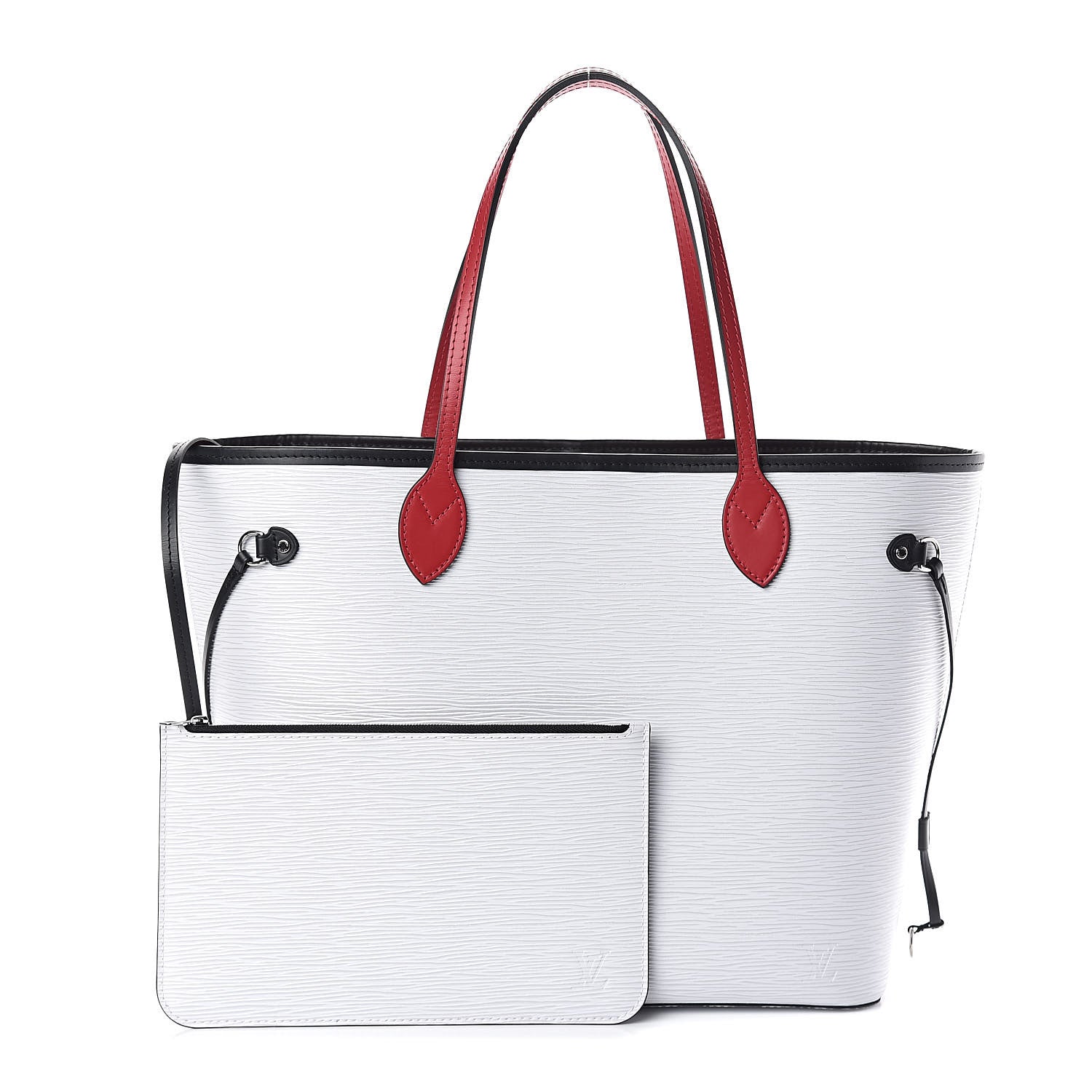 Louis Vuitton Epi Neverfull MM White Scarlet Black 1 of 9