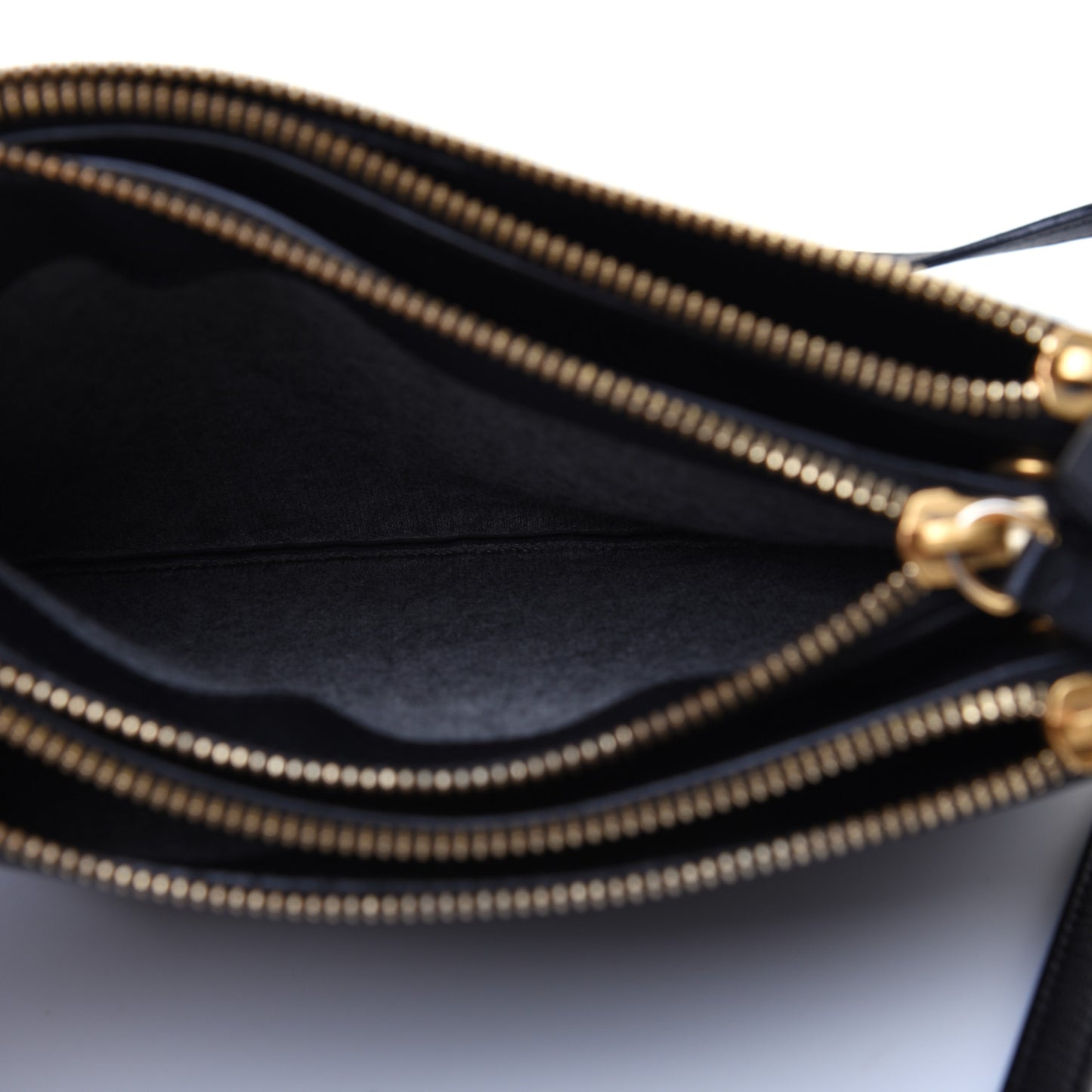 Lambskin Small Trio Crossbody Bag Black