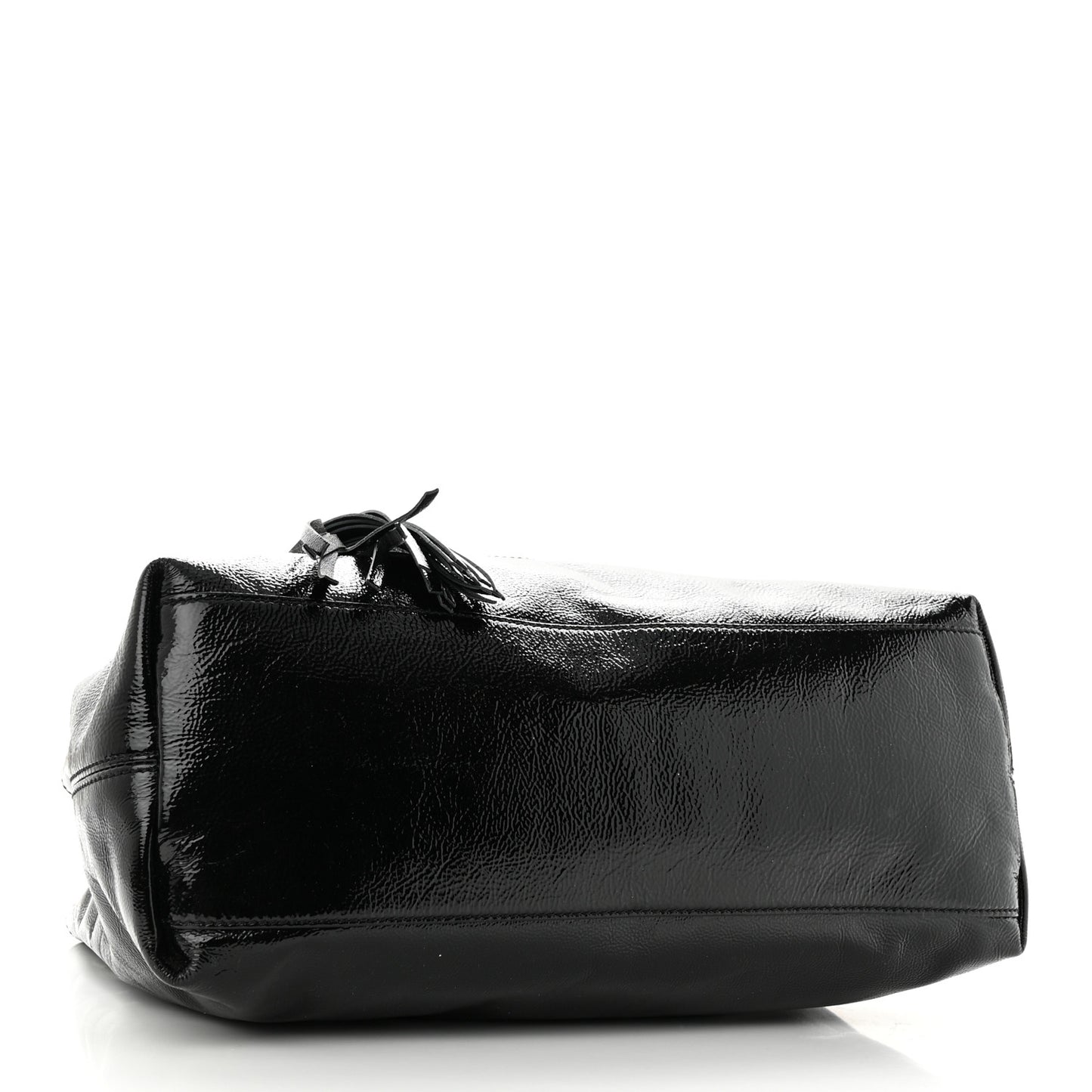 Patent Medium Soho Chain Shoulder Bag Black