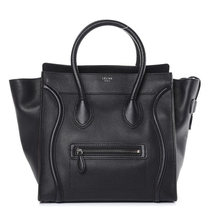 Celine Drummed Calfskin Mini Luggage Black 1 of 11