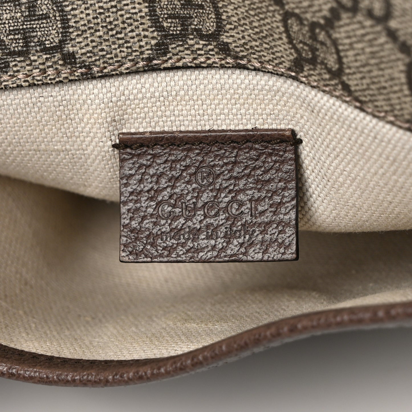 GG Supreme Monogram Neo Vintage Web Belt Bag Brown