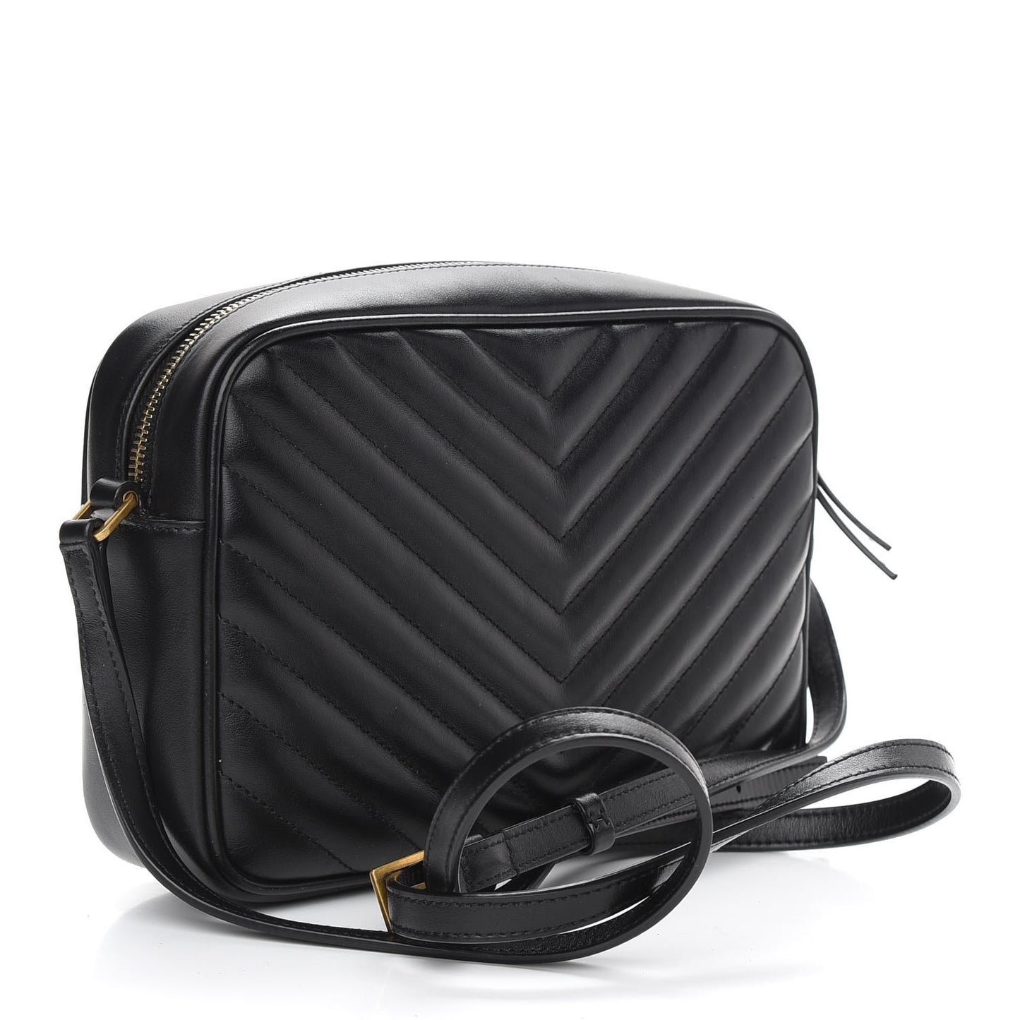 Calfskin Matelasse Monogram Lou Camera Bag Black