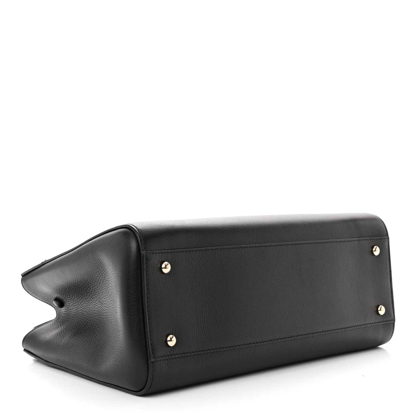 Grained Calfskin Small Neo Executive Shopper Tote Black
