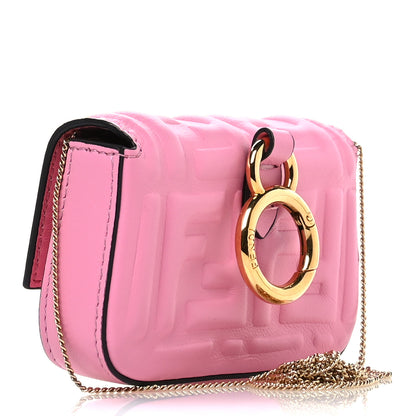 Fendi Nappa Matisse FF Embossed Nano Baguette Charm Lollypop 3 of 10