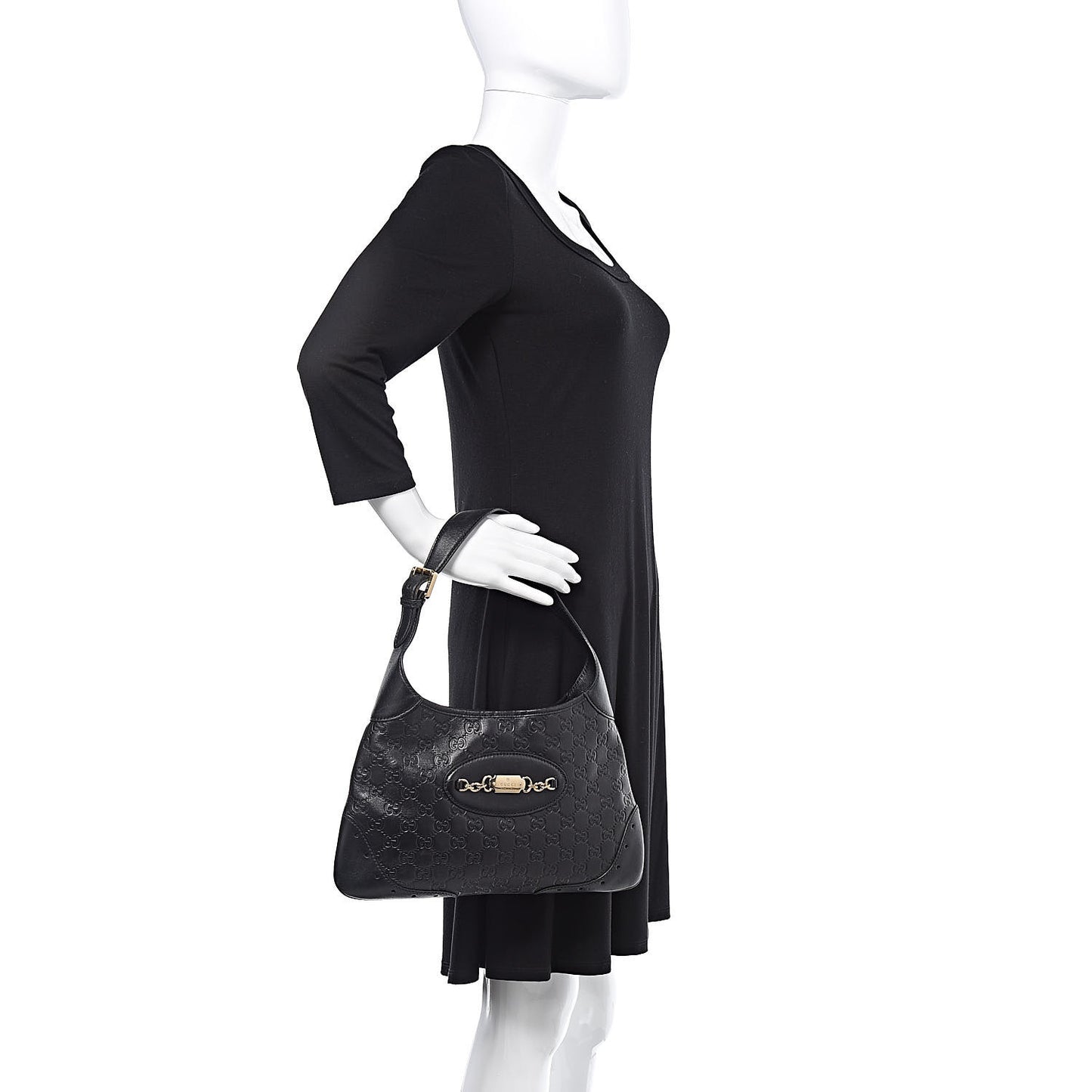 Guccissima Punch Hobo Black