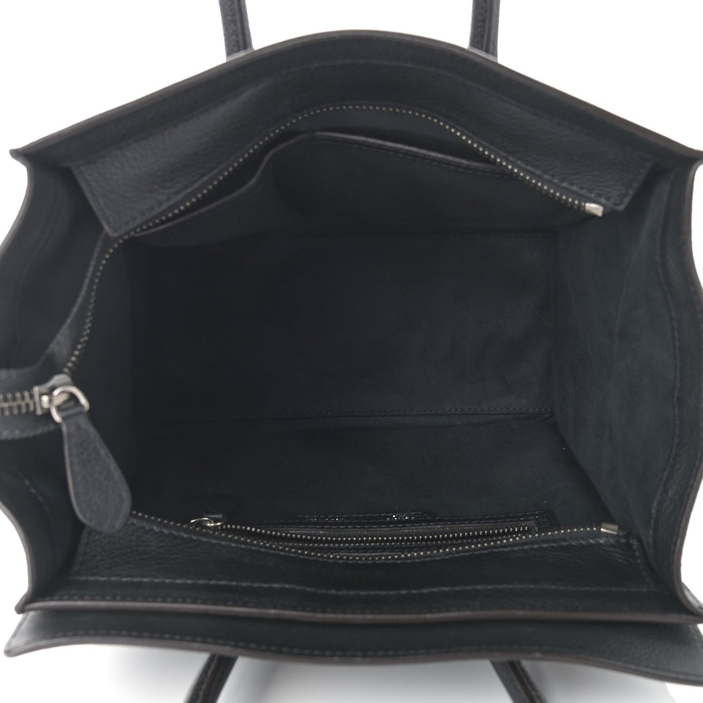 Drummed Calfskin Micro Luggage Black
